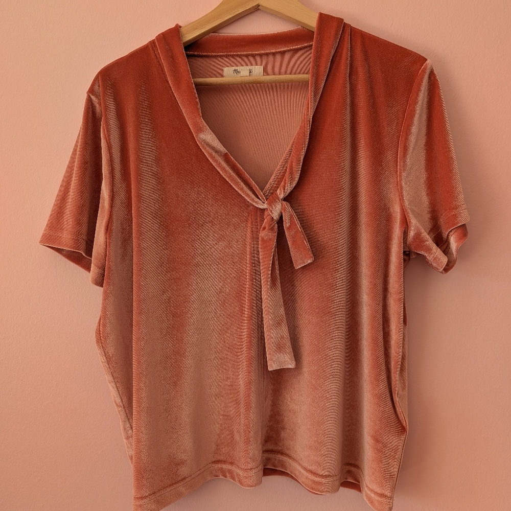 EUC Madewell Velvet Top Size XL